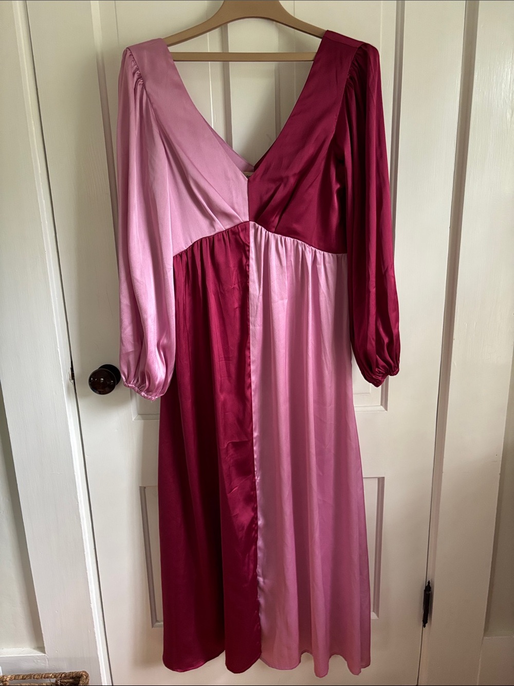 Porridge Two-Tone Pink Midi Dress